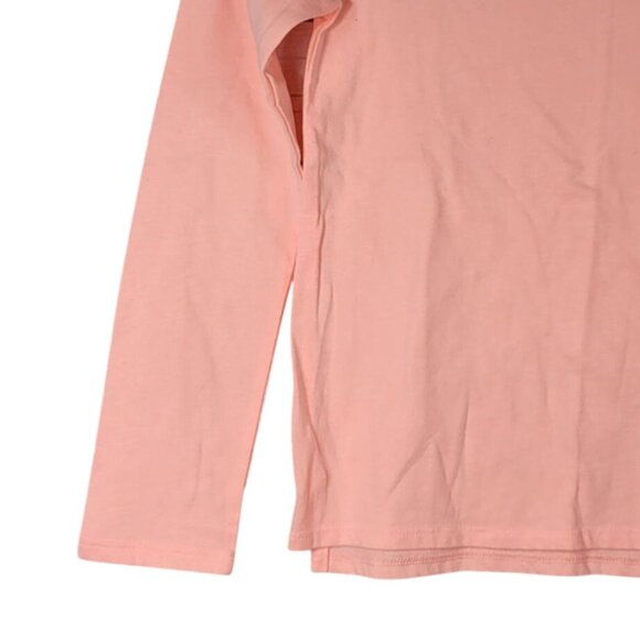 2/$15 Wonder Nation Heart Pullover Top Peach Orange Large Long Sleeve Pocket - Picture 3 of 7